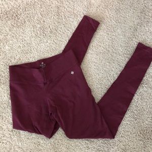 NUX maroon seamless legging
